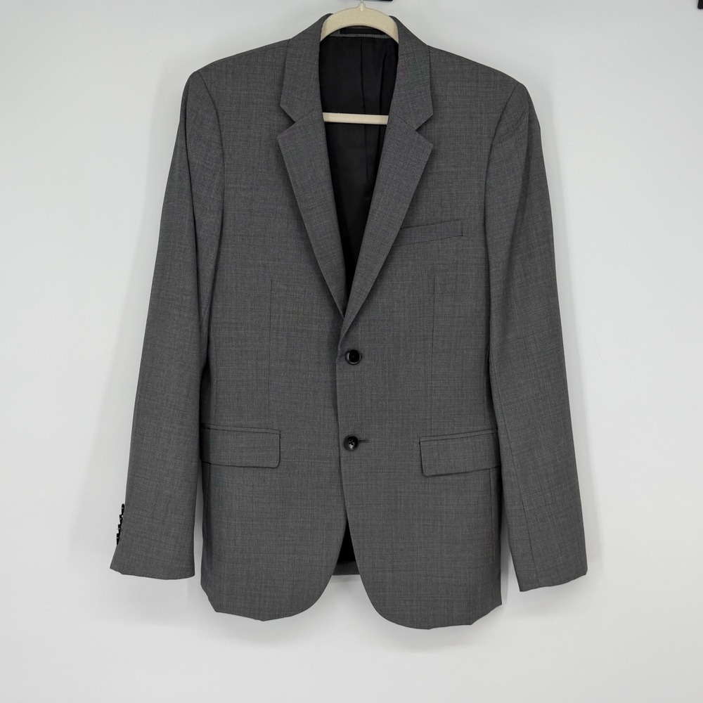 Theory Men's Wool Blend Blazer 36R Gray Two Button Business Sport Coat